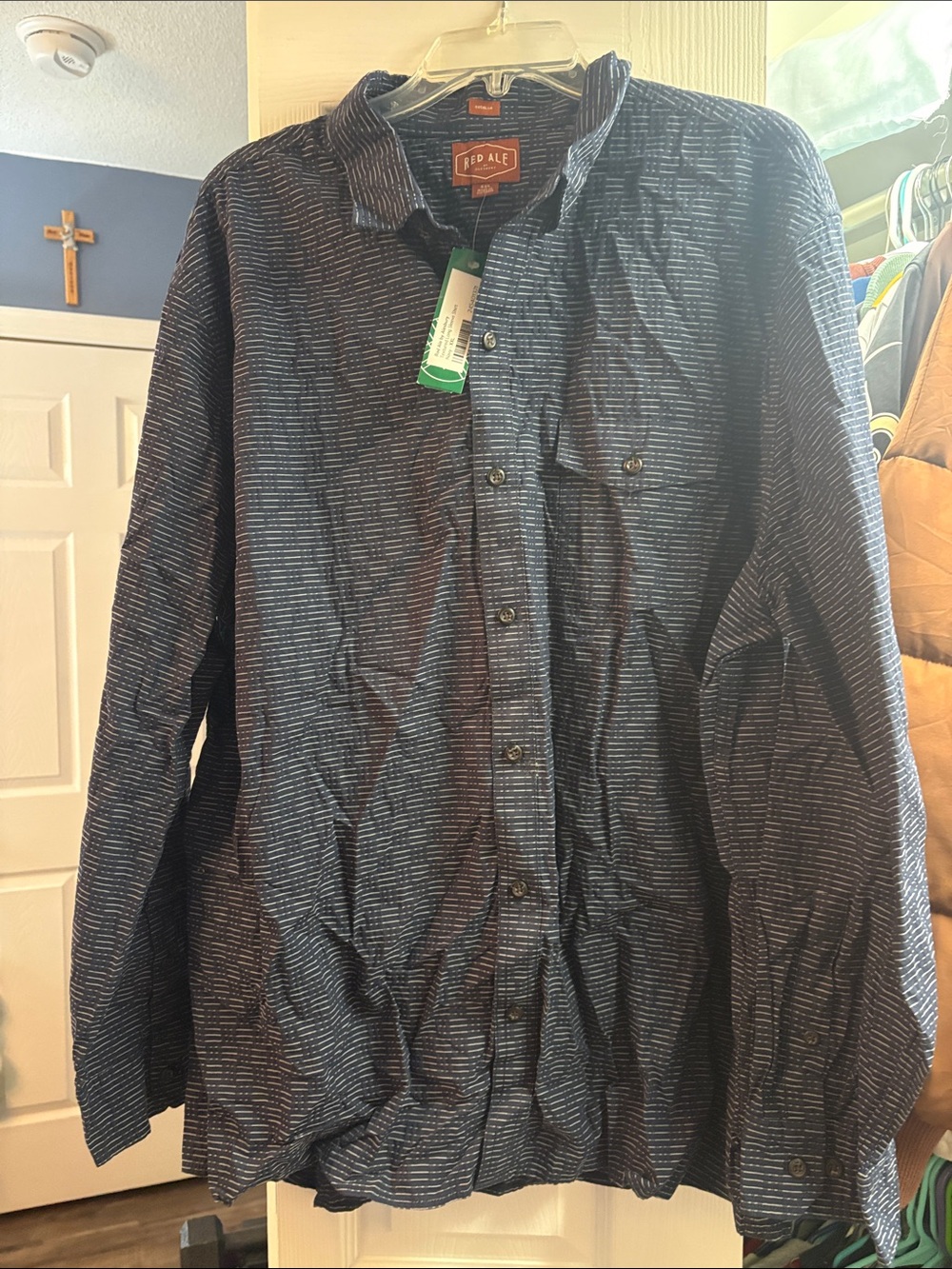 Red Ale Men’s Navy Patterned Lightweight Shirt Jacket